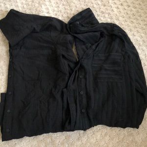 2 Express Portofino Shirts- Black pattern Small